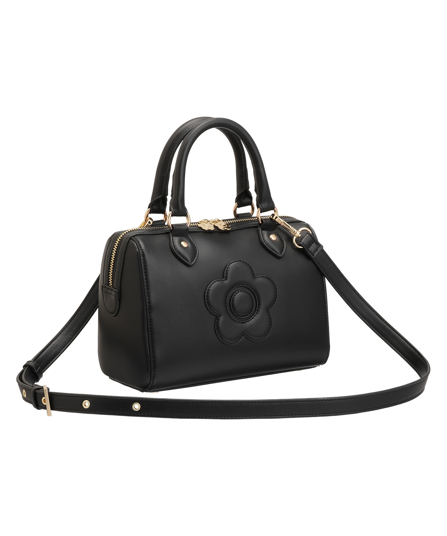 MARY QUANT「デイジークラシカル ミニボストン」|ボストンバッグ|ブラック