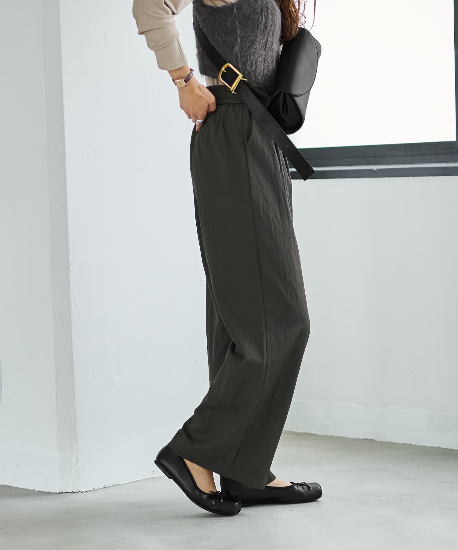 STYLE DELI「秋色シボ入りコットン混リラックスパンツ」|その他|