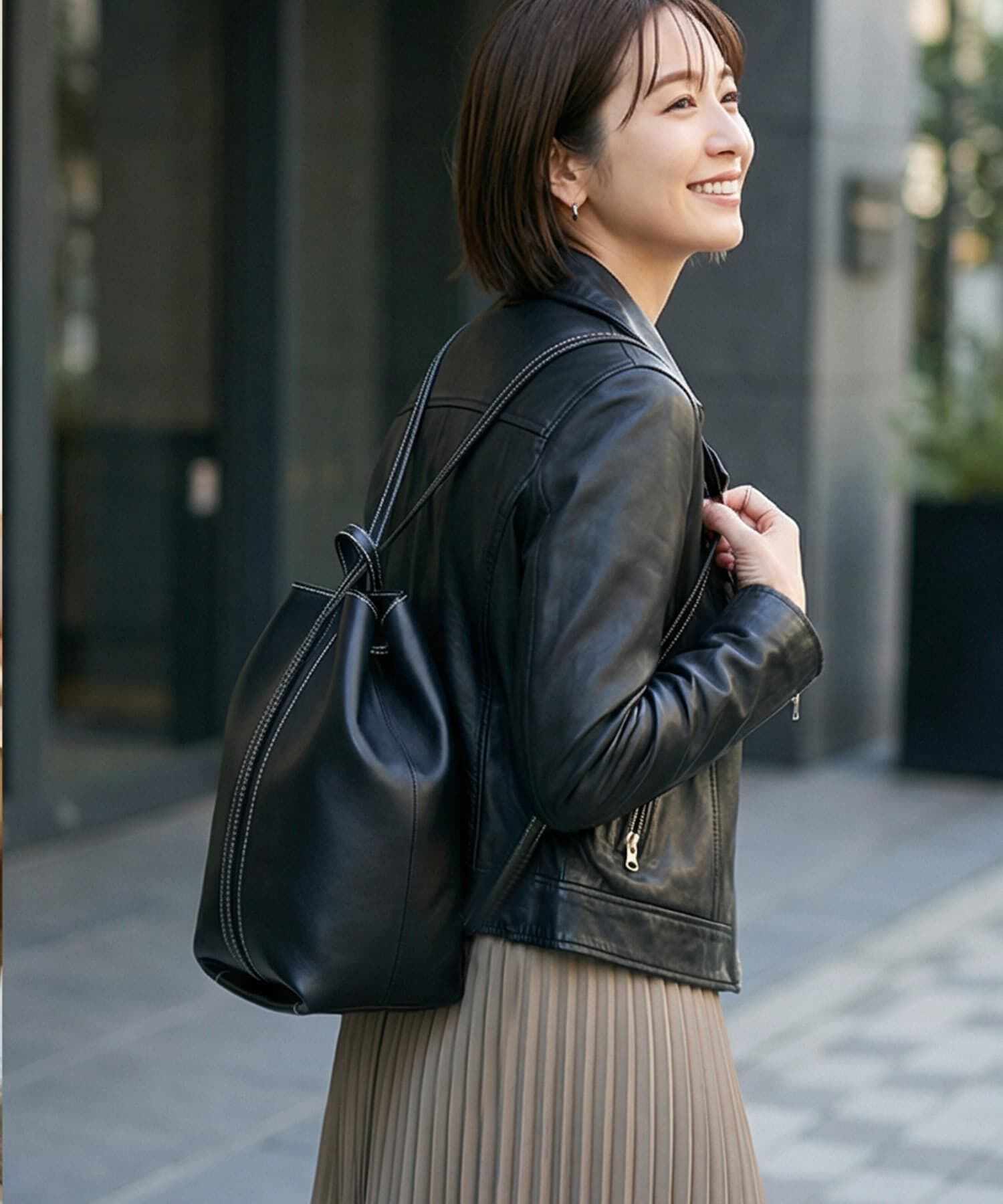 STYLE DELI「【DELI by】2WAYリアルレザードローストリングバッグ」|ショルダー・メッセンジャー|