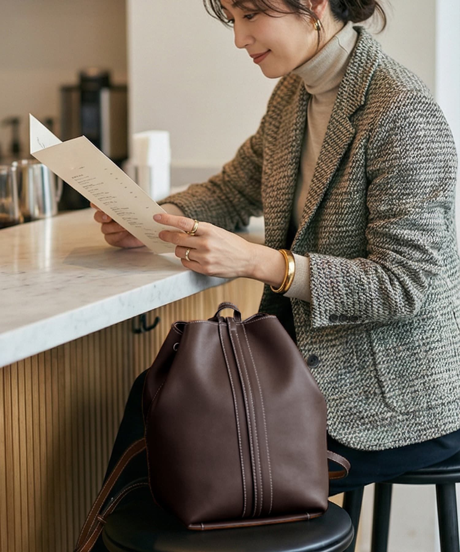 STYLE DELI「【DELI by】2WAYリアルレザードローストリングバッグ」|ショルダー・メッセンジャー|