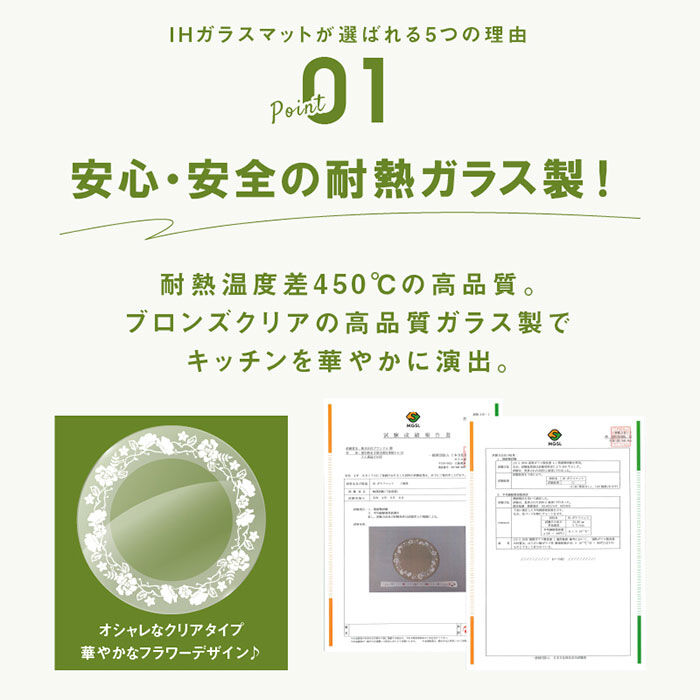 BACKYARD FAMILY「IH ガラス マット 通販 IHマット コンロ IHガラスマット コンロマット 22cm」|その他|