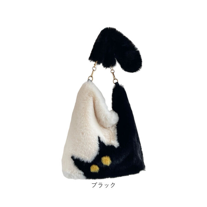 BACKYARD FAMILY「猫柄 バッグ ショルダー 通販 モコモコバッグ ファー もこもこバッグ 冬バッグ ショルダーバッグ」|ショルダー・メッセンジャー|
