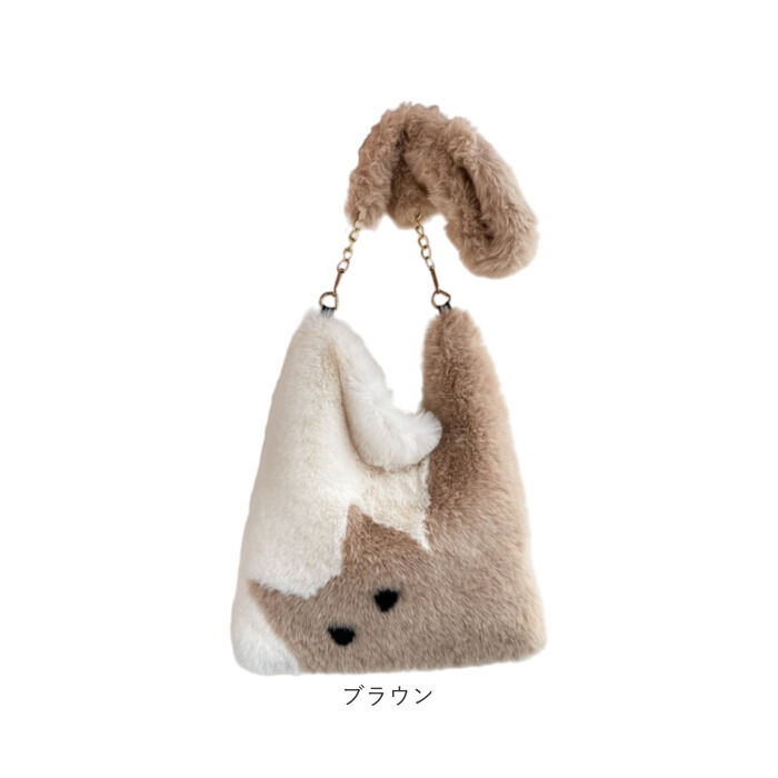 BACKYARD FAMILY「猫柄 バッグ ショルダー 通販 モコモコバッグ ファー もこもこバッグ 冬バッグ ショルダーバッグ」|ショルダー・メッセンジャー|
