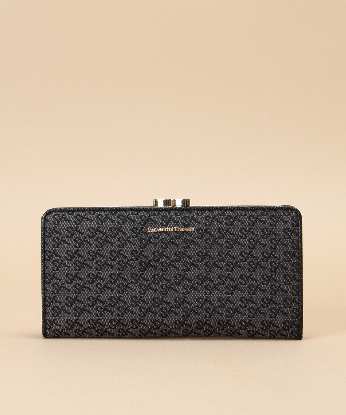 Samantha Thavasa「ST Jacquard 口金長財布」|財布|ブラック