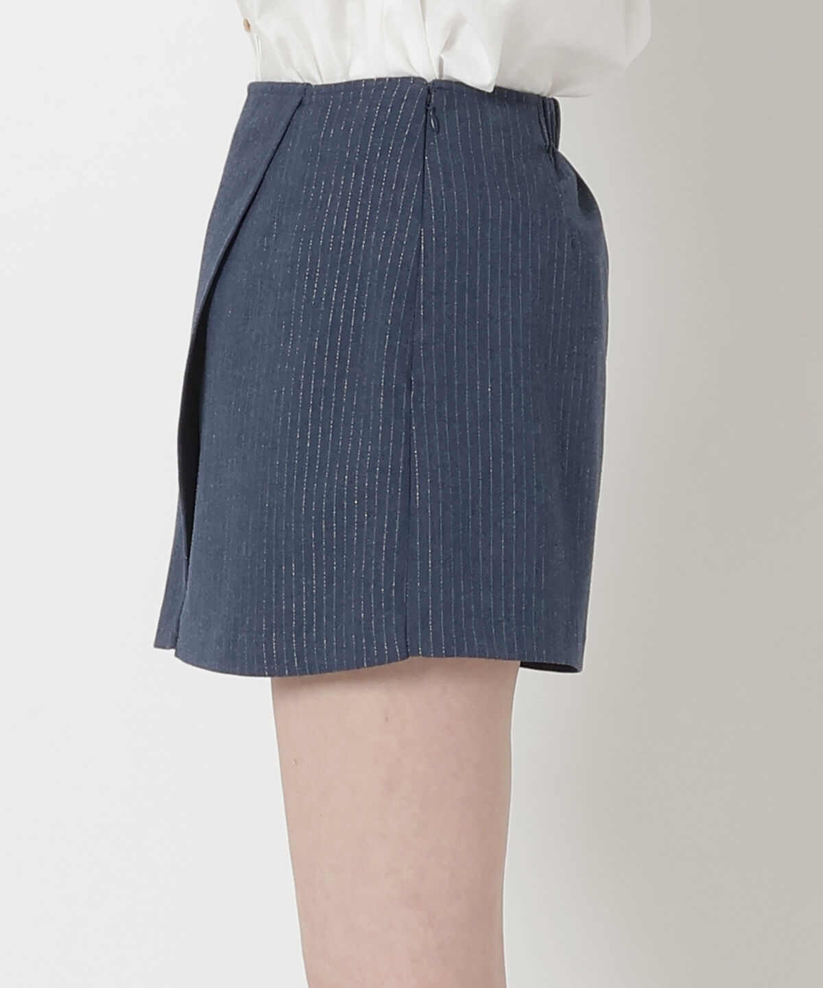 REDYAZEL「ラメストライプラップミニスカパン」|キュロット|