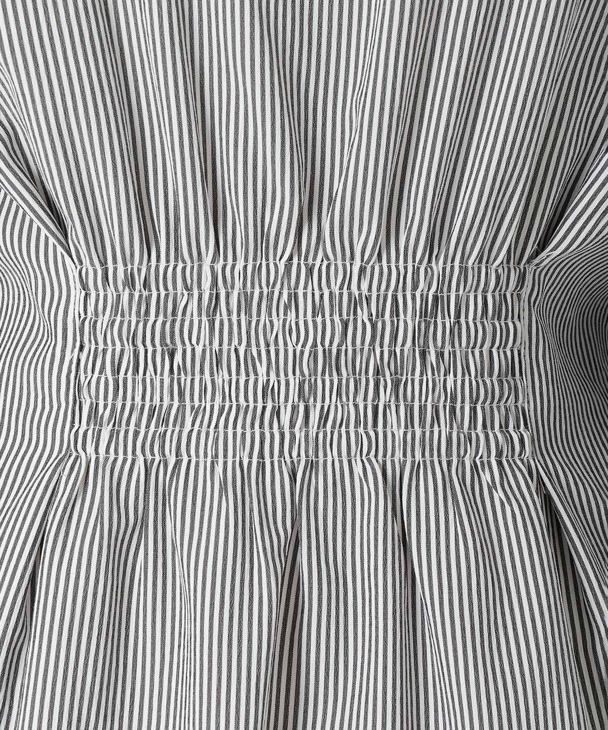 REDYAZEL「肩あきストライプシャツワンピース」|ワンピース|