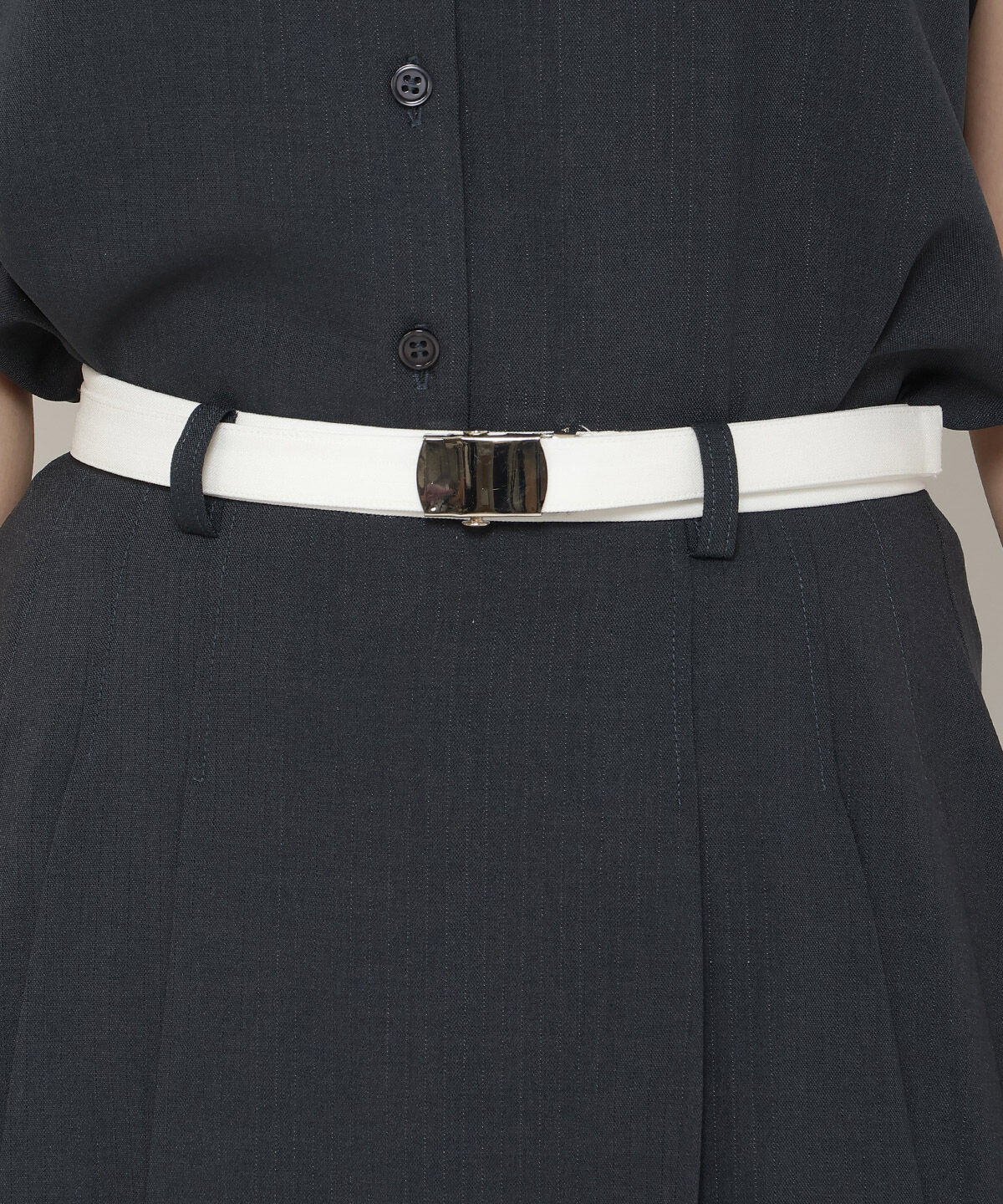 REDYAZEL「配色ベルトプリーツショートスカパン」|キュロット|