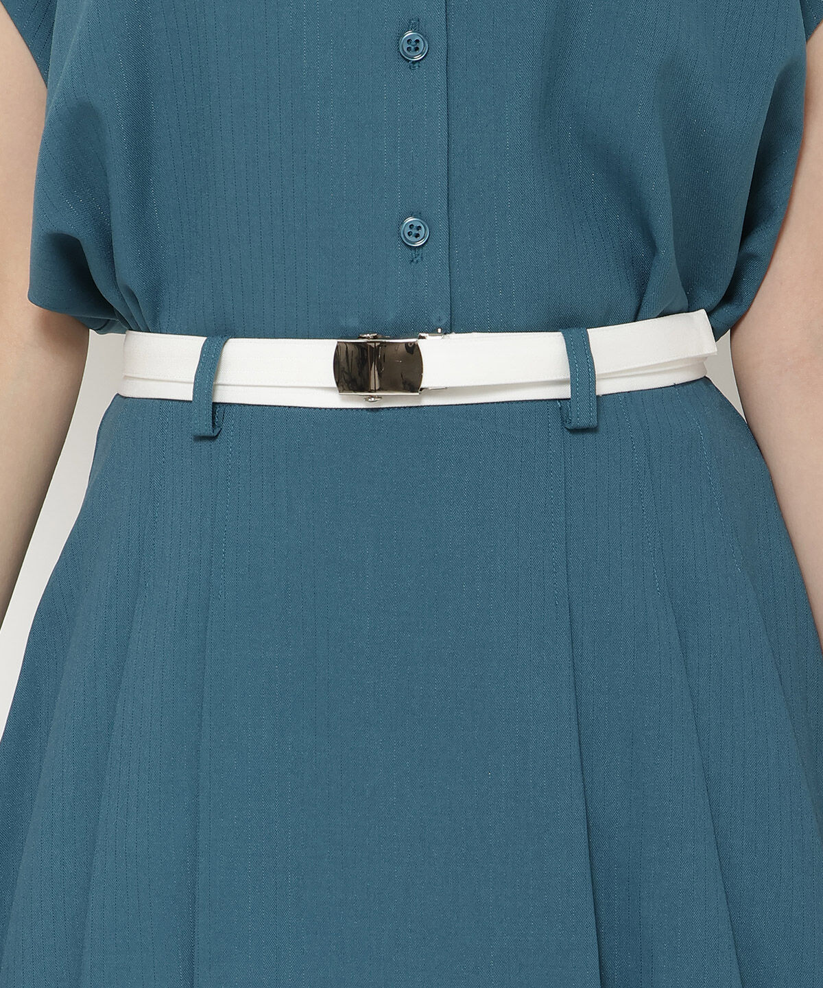 REDYAZEL「配色ベルトプリーツショートスカパン」|キュロット|