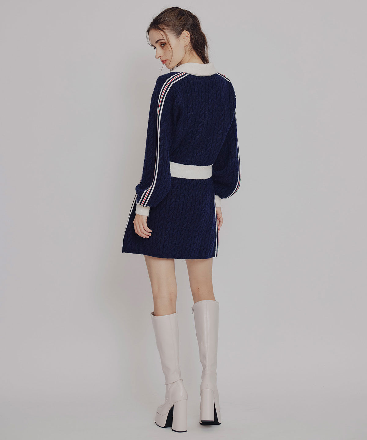 REDYAZEL「[FILA&times;REDYAZEL]ｹｰﾌﾞﾙﾆｯﾄﾄﾘｺﾛｰﾙﾗｲﾝｼﾞｬｹｯﾄ&times;ﾀｲﾄﾐ 」|ワンピース|