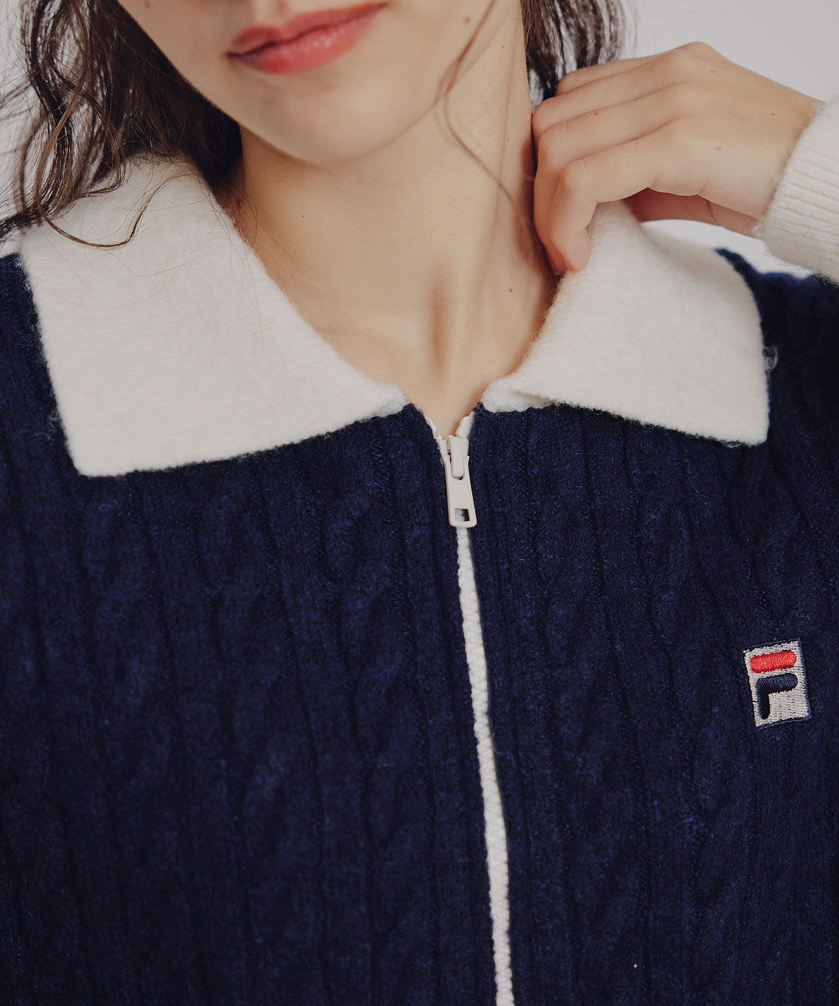 REDYAZEL「[FILA&times;REDYAZEL]ｹｰﾌﾞﾙﾆｯﾄﾄﾘｺﾛｰﾙﾗｲﾝｼﾞｬｹｯﾄ&times;ﾀｲﾄﾐ 」|ワンピース|