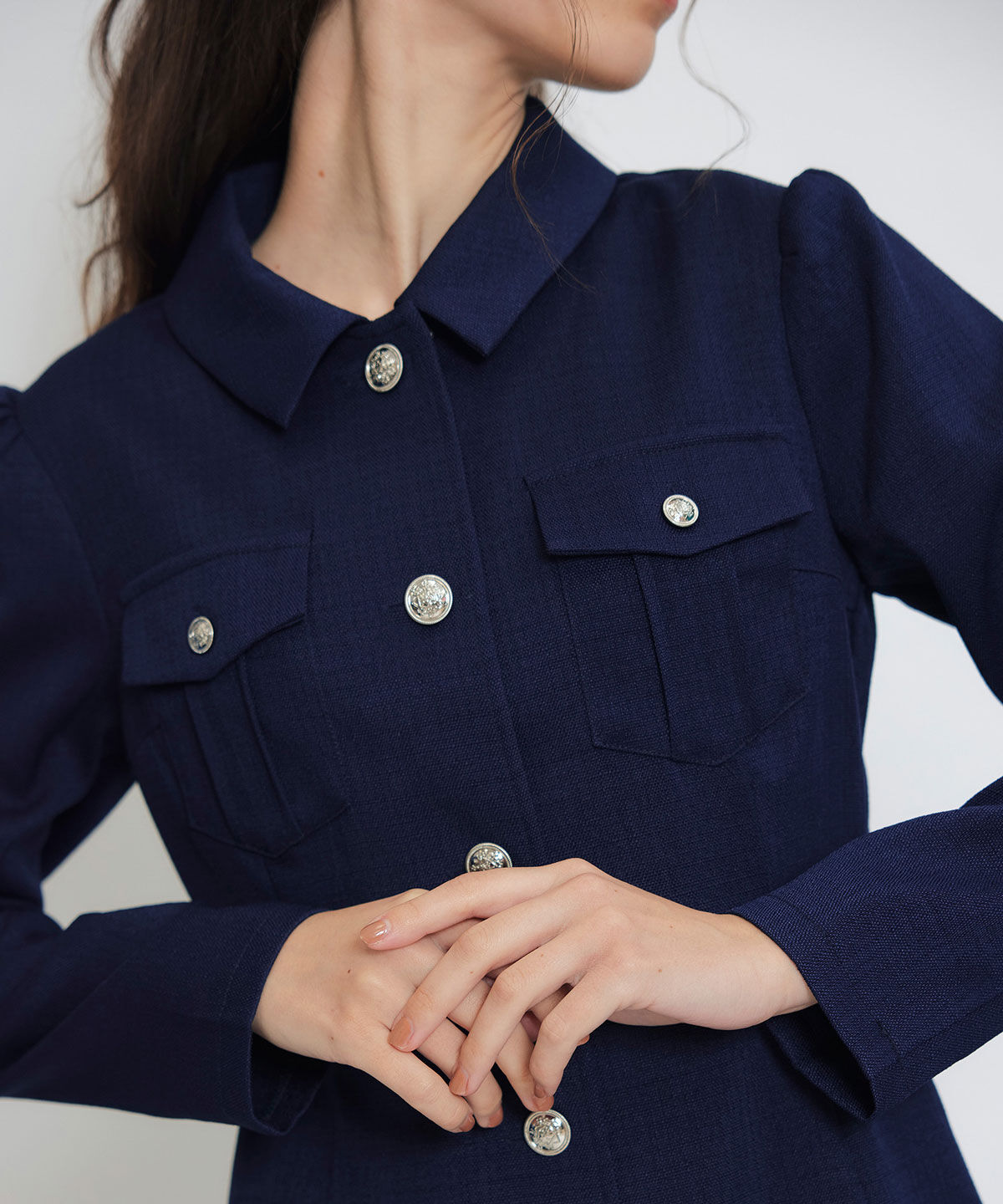 REDYAZEL「スプリングツイードシャツミニフレアワンピース」|ワンピース|