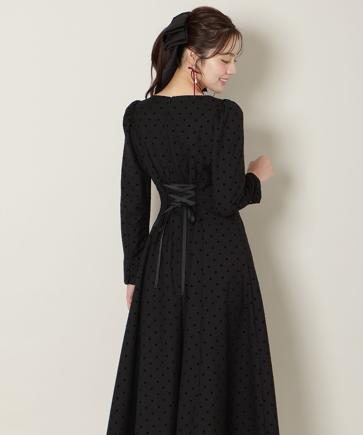 WILLSELECTION「ドットフロッキーフレアワンピース」|ワンピース|