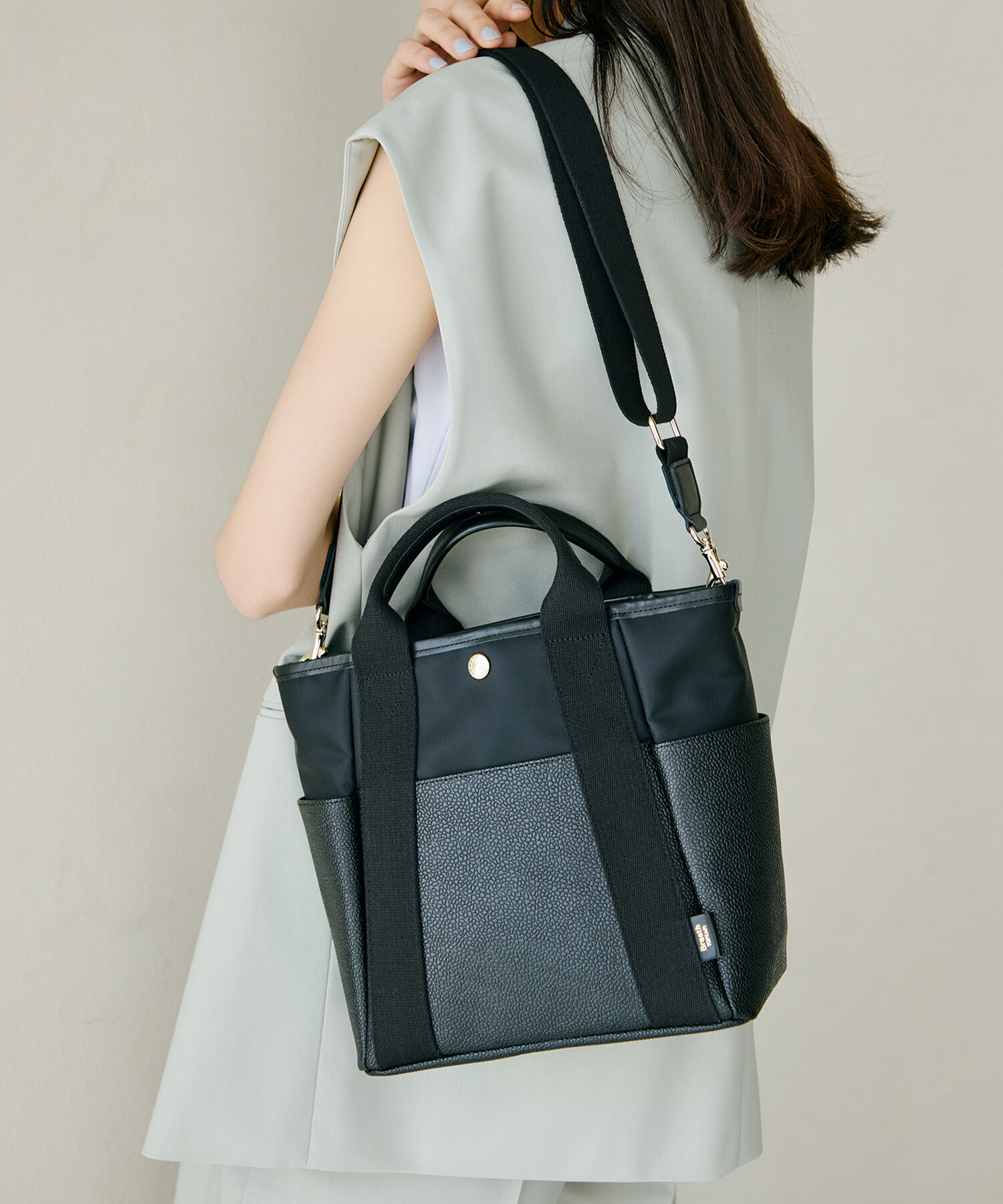 TOPKAPI BREATH「【TOPKAPI &times; 藤本美貴さんコラボ】スコッチグレイン 6ポケット 2way トートバッグ M/マザーズバッグ/撥水」|ショルダー・メッセンジャー|