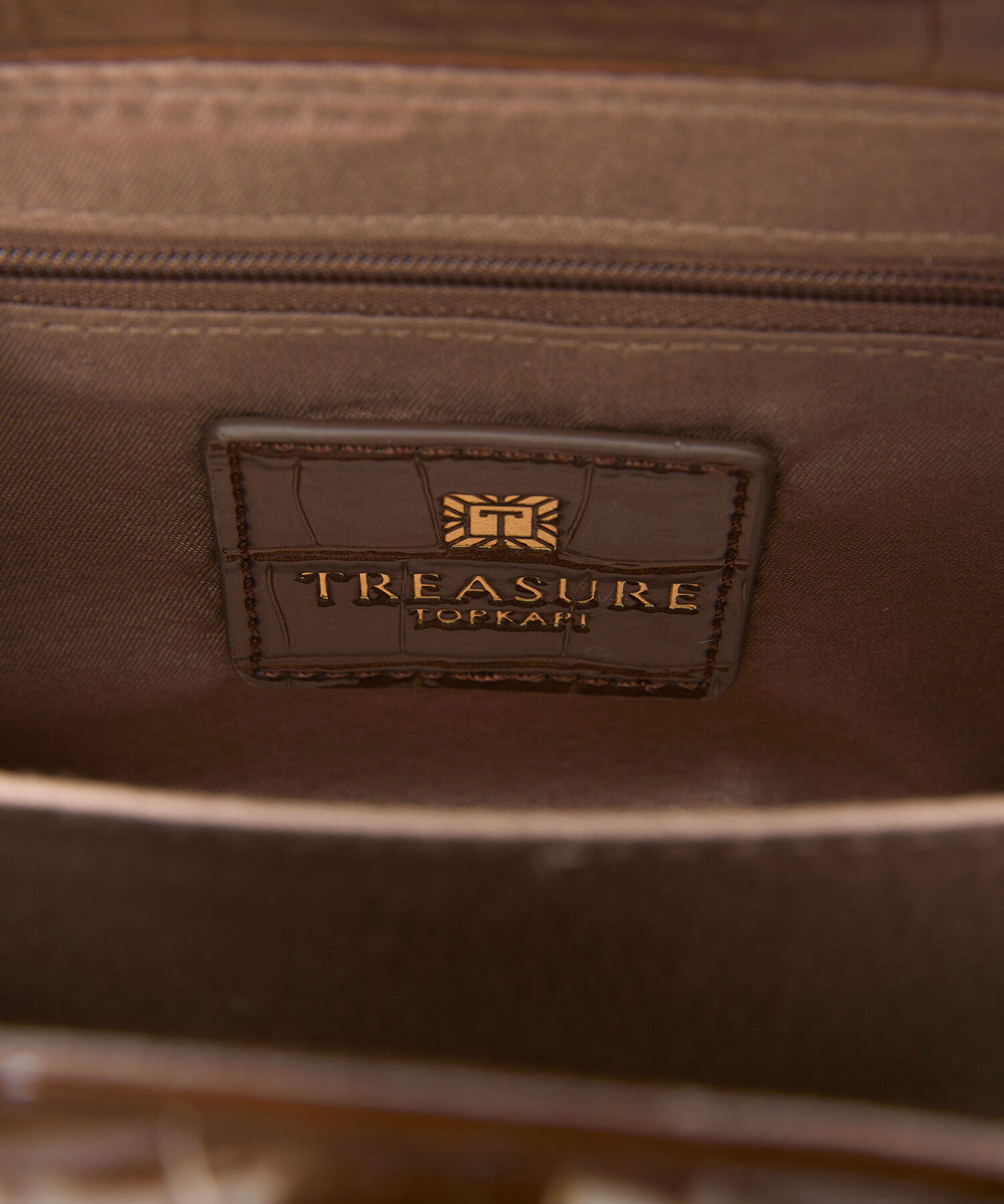 TOPKAPI TREASURE「【TREASURE TOPKAPI】クロコ エナメル 2way ハンドバッグ」|トートバッグ|