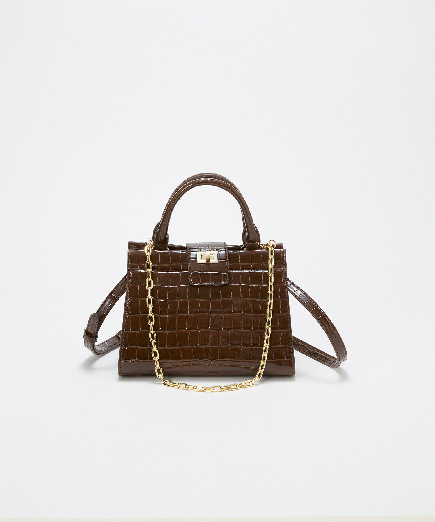 TOPKAPI TREASURE「【TREASURE TOPKAPI】クロコ エナメル 2way ハンドバッグ」|トートバッグ|