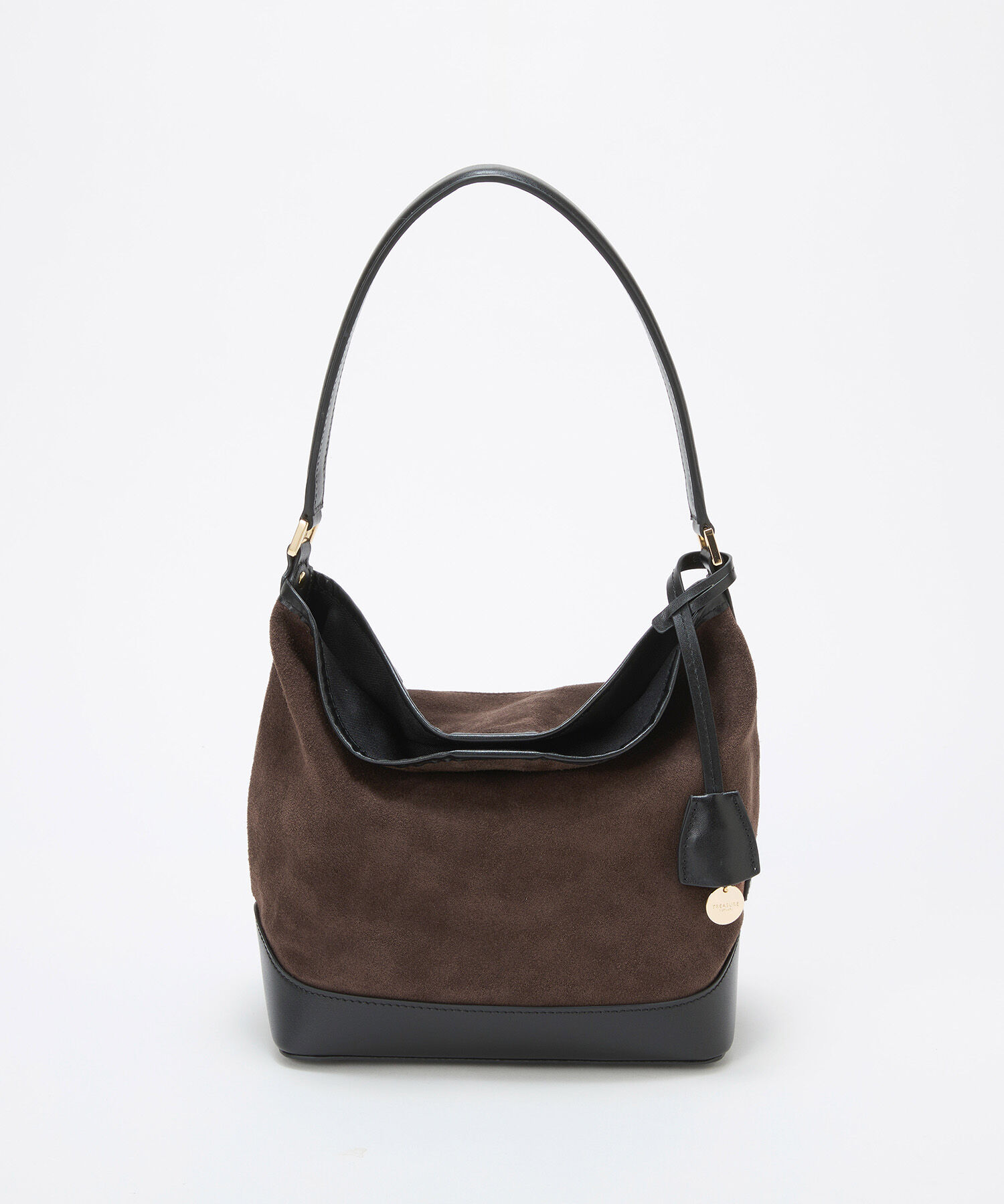 TOPKAPI TREASURE「【TREASURE TOPKAPI】スエード レザーコンビ ワンショルダーバッグ チャーム付き」|ショルダー・メッセンジャー|