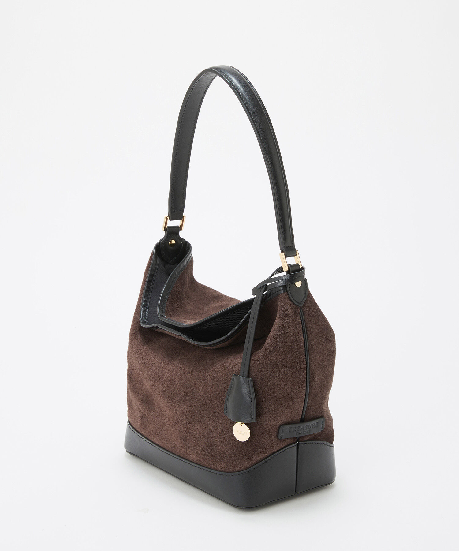 TOPKAPI TREASURE「【TREASURE TOPKAPI】スエード レザーコンビ ワンショルダーバッグ チャーム付き」|ショルダー・メッセンジャー|