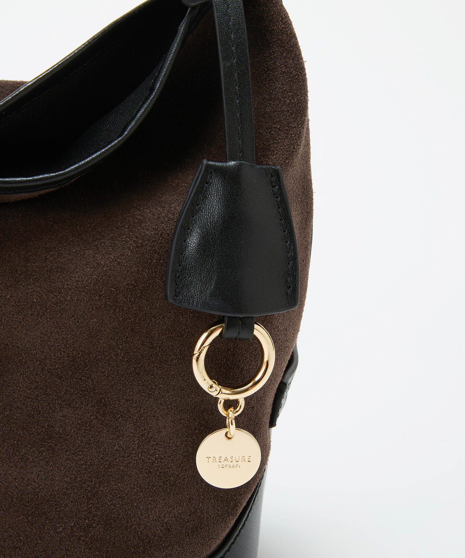 TOPKAPI TREASURE「【TREASURE TOPKAPI】スエード レザーコンビ ワンショルダーバッグ チャーム付き」|ショルダー・メッセンジャー|