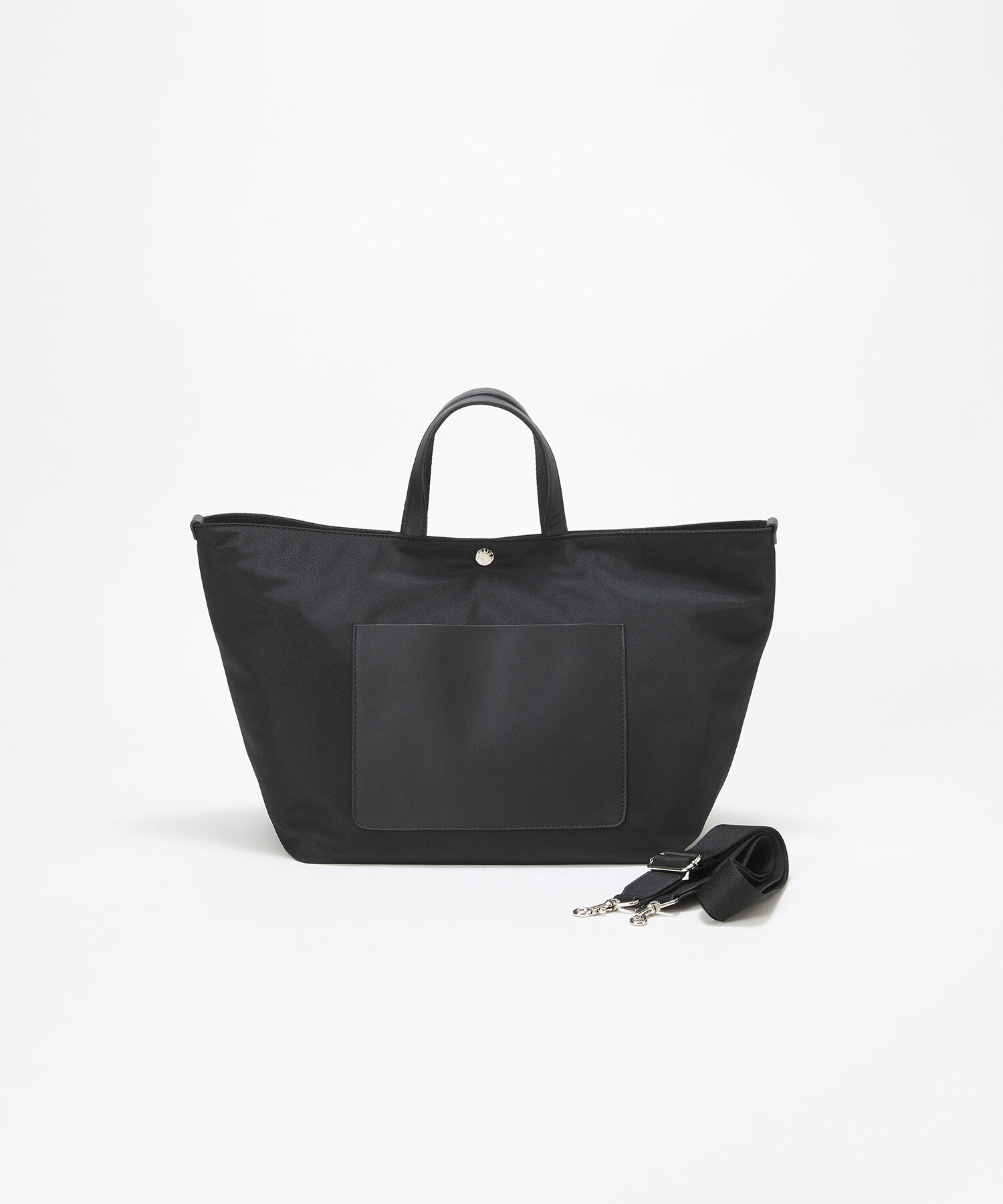 TOPKAPI BREATH「【Breath TOPKAPI sis】【WEB限定】ナイロン レザーポケット トートバッグ 」|トートバッグ|ブラック