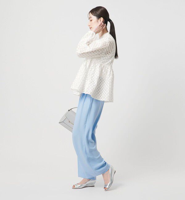 UNITED ARROWS「ラメ ドットジャガード ブラウス」|シャツ・ブラウス|