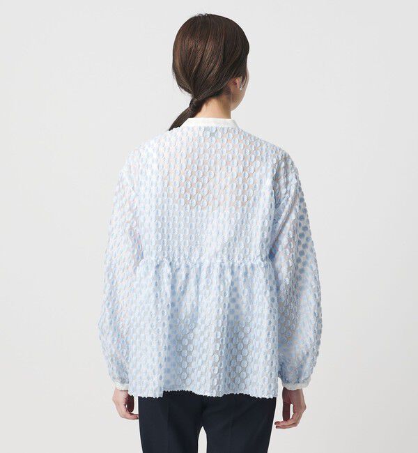 UNITED ARROWS「ラメ ドットジャガード ブラウス」|シャツ・ブラウス|