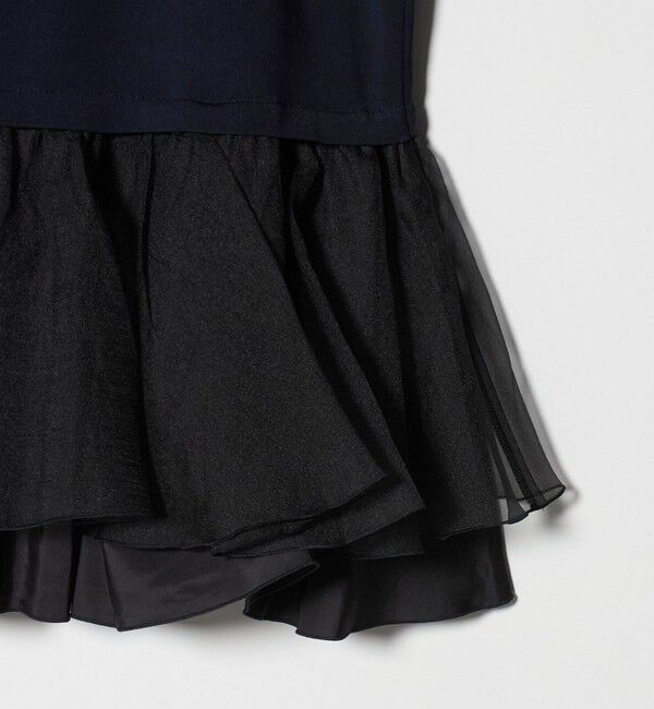 UNITED ARROWS「オーガンジー フリルコンビ ニット ‐ウォッシャブル‐」|ニット・セーター|