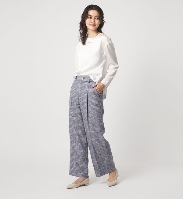 UNITED ARROWS green label relaxing「サテン ドッキング ラウンドヘム プルオーバー カットソー」|Tシャツ・カットソー|