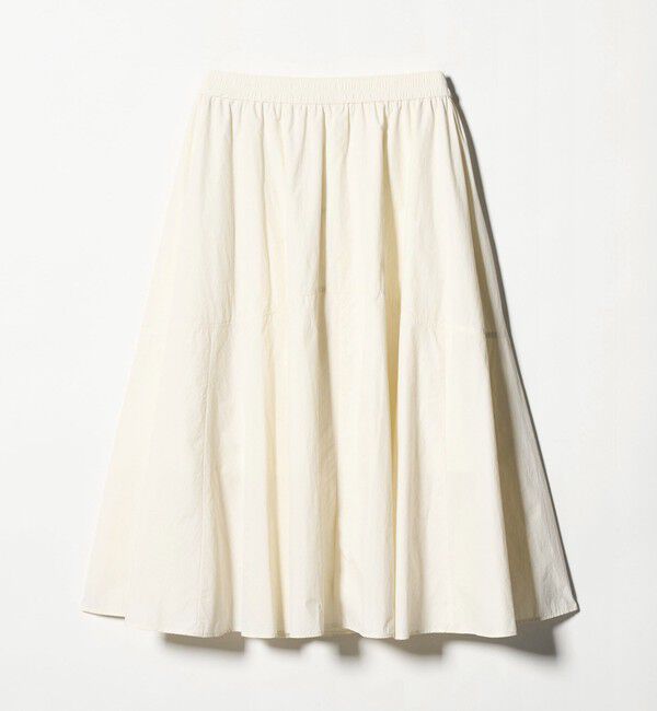 UNITED ARROWS green label relaxing「ギャザー フレア スカート オフホワイト」|フレア|