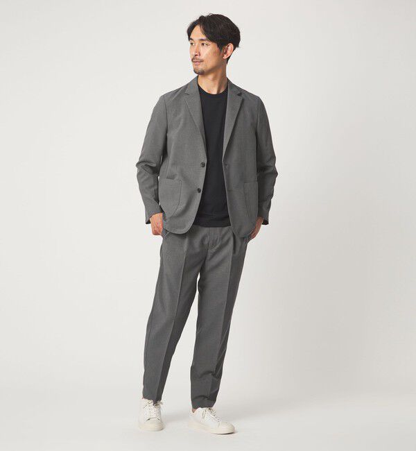 UNITED ARROWS green label relaxing「【WEB限定】JUST fit ドライポリエステル リラックス セットアップ -吸水速乾-」|テーラードジャケット|MD.GRAY