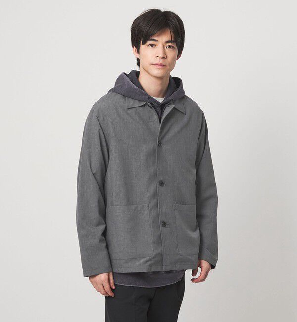 UNITED ARROWS green label relaxing「【WEB限定】ドライポリエステル カバーオール -吸水速乾-」|ブルゾン・スタジャン|MD.GRAY