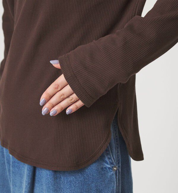 UNITED ARROWS green label relaxing「【WEB限定】＜at ease＞シアーテレコ フード ロングスリーブ カットソー」|Tシャツ・カットソー|