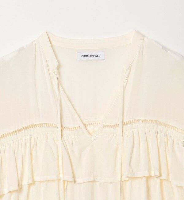 EMMEL REFINES「＜EMMEL REFINES＞EM ハシゴレース フリル ブラウス」|シャツ・ブラウス|
