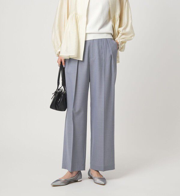 UNITED ARROWS green label relaxing「［size SHORT/TALLあり］Daily Chic コンフィ― ワイド パンツ」|スラックス|