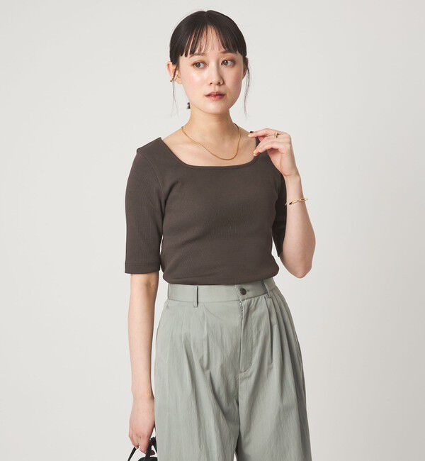 UNITED ARROWS green label relaxing「デコルテ フライス Tシャツ 抗菌」|Tシャツ・カットソー|