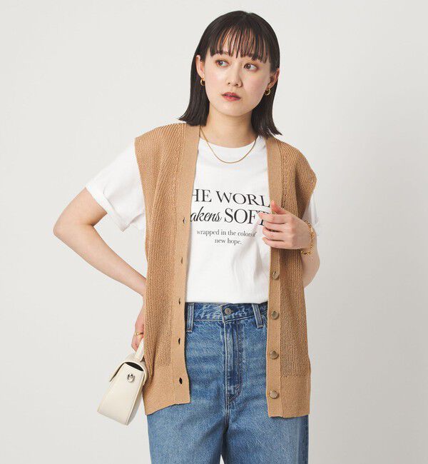 UNITED ARROWS green label relaxing「ペーパー ニット ジレ ウォッシャブル」|ベスト・ジレ|