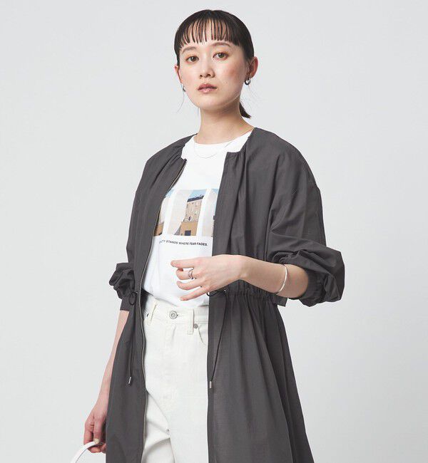 UNITED ARROWS green label relaxing「ギャザー ドロスト コート 撥水」|その他|DK.GRAY