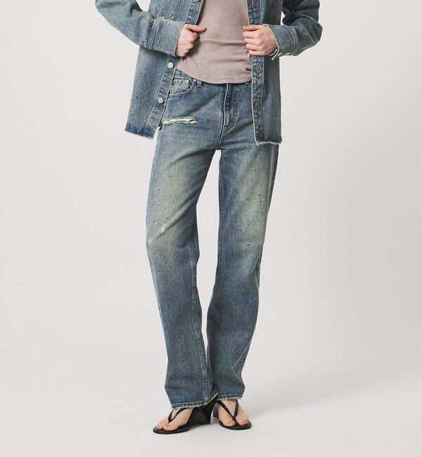 ATTISESSION「＜ATTISESSION＞スリム ストレート デニム パンツ」|デニム|