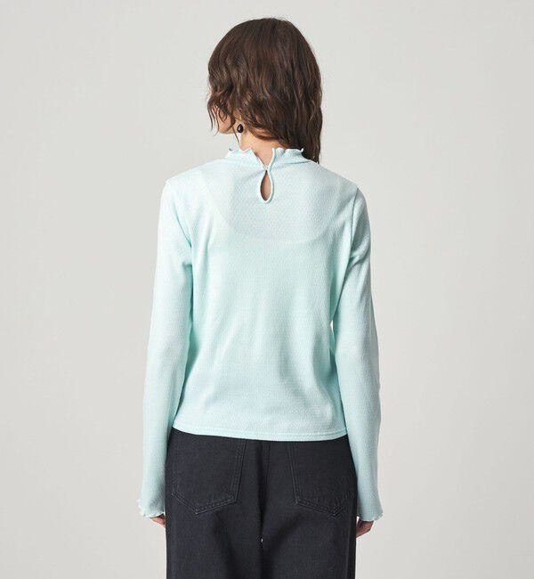 STEVEN ALAN「＜Steven Alan＞ドット リブ フリル プルオーバー」|Tシャツ・カットソー|