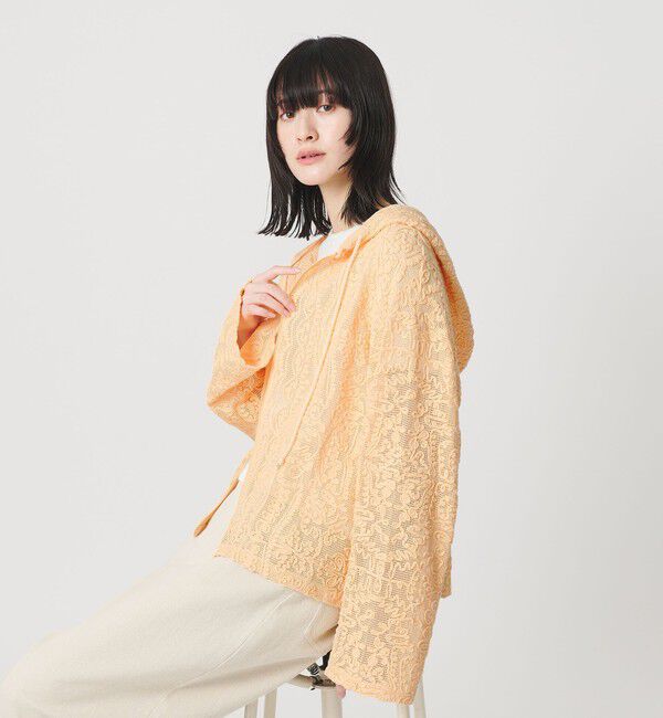 BEAUTY&YOUTH UNITED ARROWS「メッシュ エンブロイダリー フーディ ウォッシャブル」|シャツ・ブラウス|SHERBET