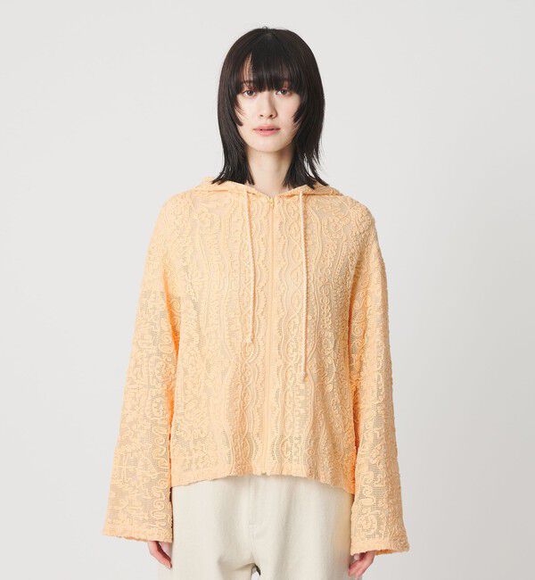 BEAUTY&YOUTH UNITED ARROWS「メッシュ エンブロイダリー フーディ ウォッシャブル」|シャツ・ブラウス|