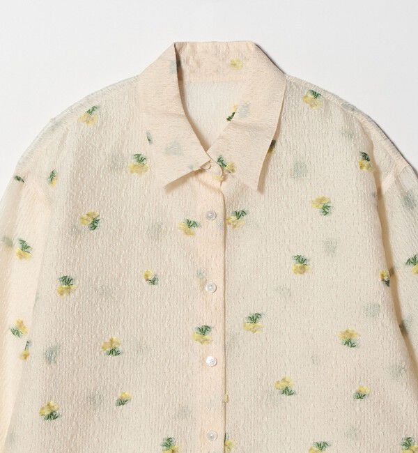 BEAUTY&YOUTH UNITED ARROWS「フラワーモチーフ ジャガード シャツ ウォッシャブル」|シャツ・ブラウス|