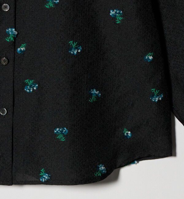 BEAUTY&YOUTH UNITED ARROWS「フラワーモチーフ ジャガード シャツ ウォッシャブル」|シャツ・ブラウス|