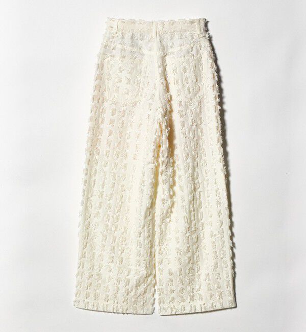 BEAUTY&YOUTH UNITED ARROWS「スクエア フリンジ ジャガード ワイドパンツ」|その他|