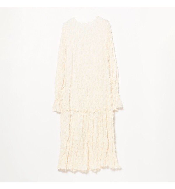 Ray BEAMS 「フリンジ ジャカード クリンクル ワンピース」|ワンピース|