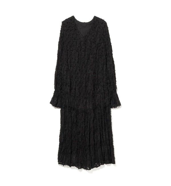 Ray BEAMS 「フリンジ ジャカード クリンクル ワンピース」|ワンピース|