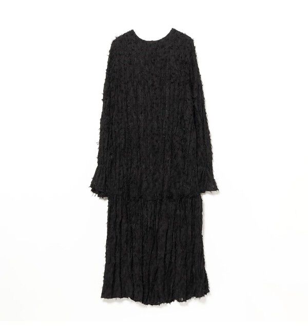 Ray BEAMS 「フリンジ ジャカード クリンクル ワンピース」|ワンピース|