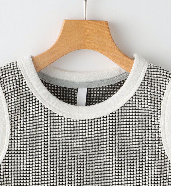 SHIPS KIDS「MOUN TEN.:95～140cm / バイカラー ワッフル タンクトップ」|タンクトップ|