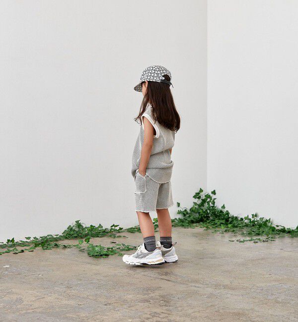 SHIPS KIDS「MOUN TEN.:95～140cm / バイカラー ワッフル タンクトップ」|タンクトップ|