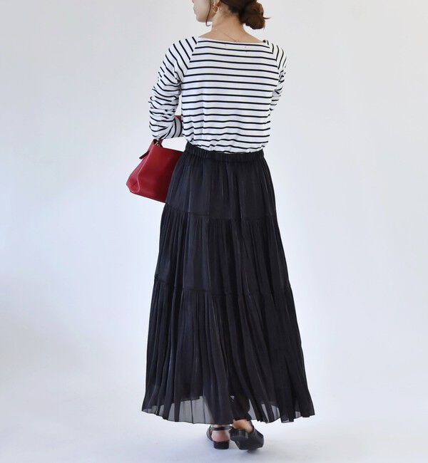 quaranciel「quaranciel:〈洗濯機可能〉ラウンドネック ボーダー カットソー」|Tシャツ・カットソー|