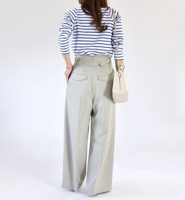 quaranciel「quaranciel:〈洗濯機可能〉ラウンドネック ボーダー カットソー」|Tシャツ・カットソー|